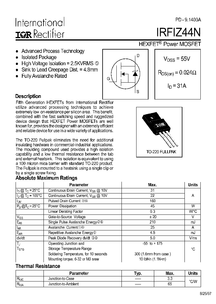 IRFIZ44N_194578.PDF Datasheet