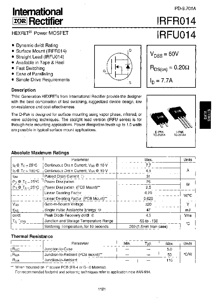 IRFR014_154048.PDF Datasheet