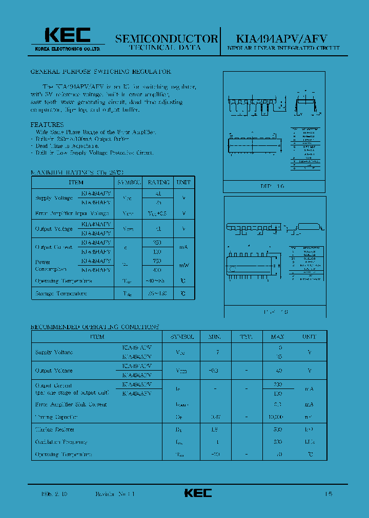 KIA494APV_119802.PDF Datasheet