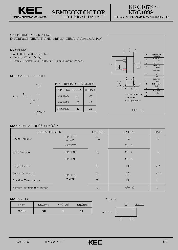 KRC109S_143350.PDF Datasheet