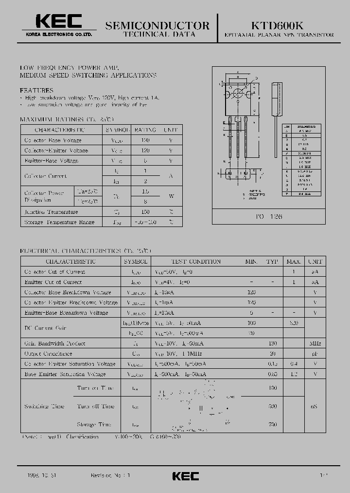 KTD600_70761.PDF Datasheet