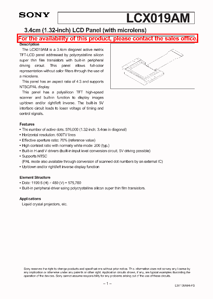 LCX019AM_40371.PDF Datasheet