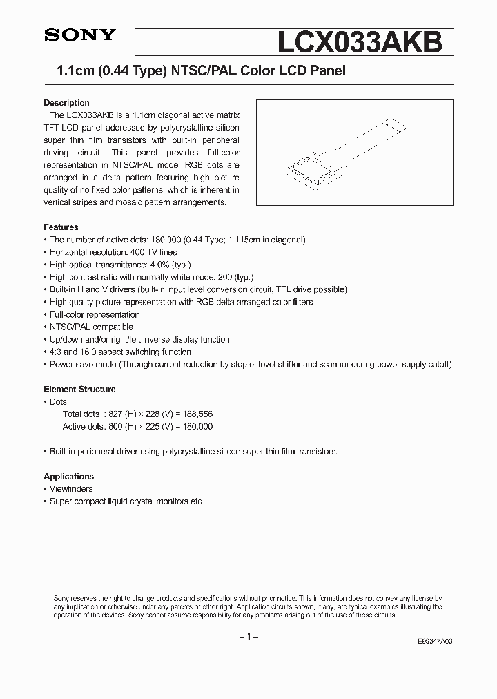 LCX033AKB_194879.PDF Datasheet