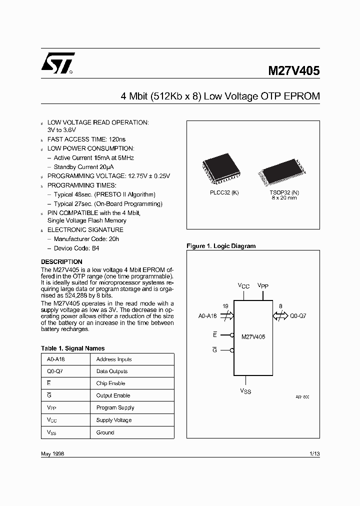 M27V402-180K1TR_58070.PDF Datasheet