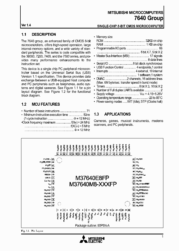 M37640E8FP_177997.PDF Datasheet