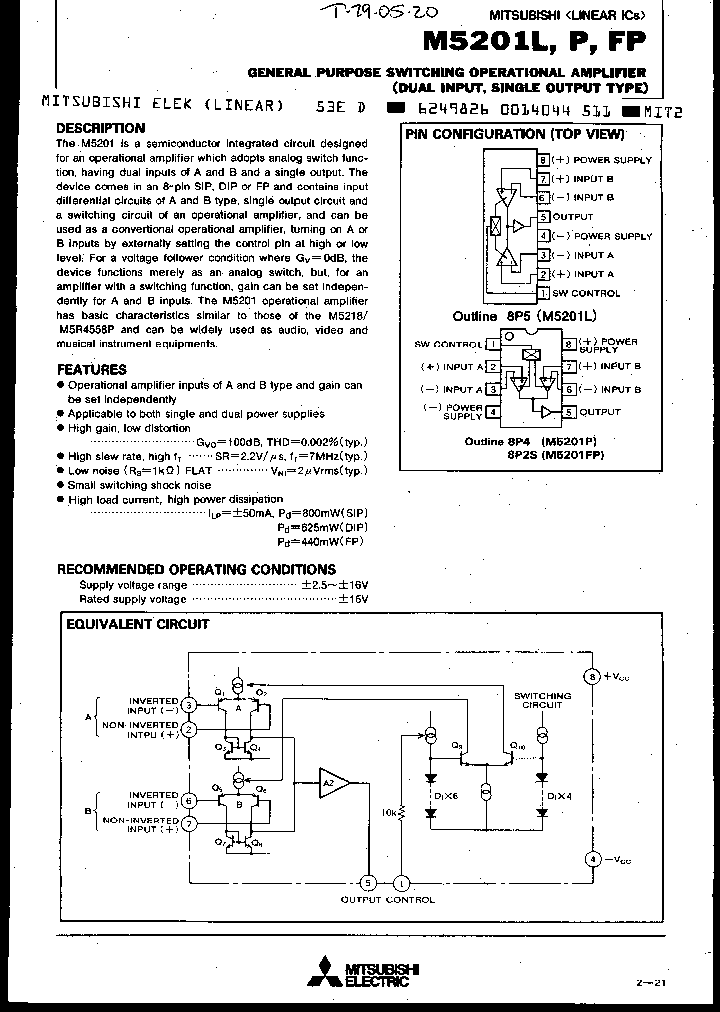 M5201FP_107401.PDF Datasheet
