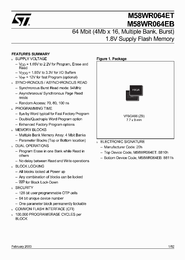 M58WR064_52109.PDF Datasheet