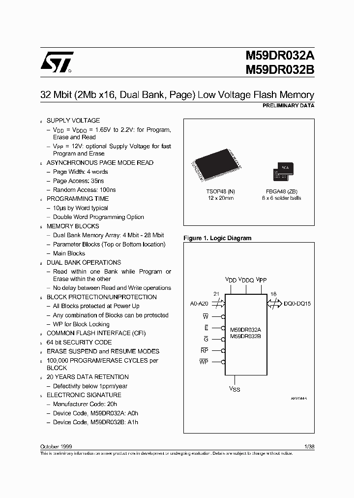 M59DR032A_79577.PDF Datasheet