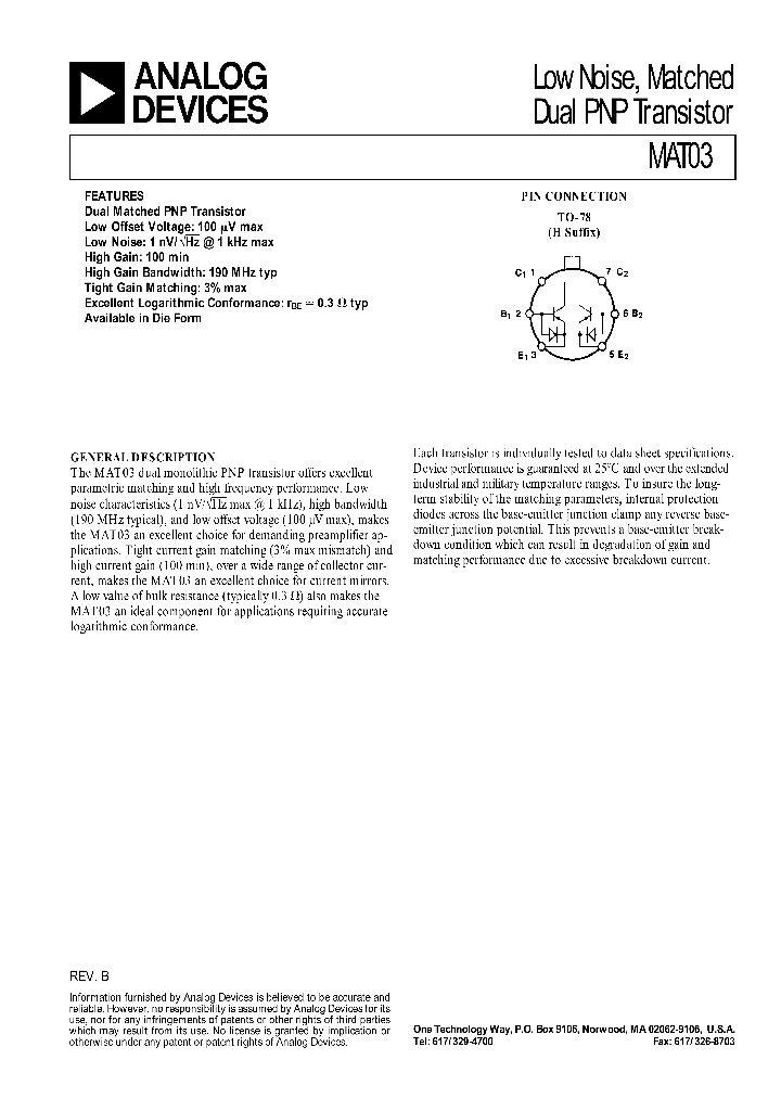 MAT03_172445.PDF Datasheet