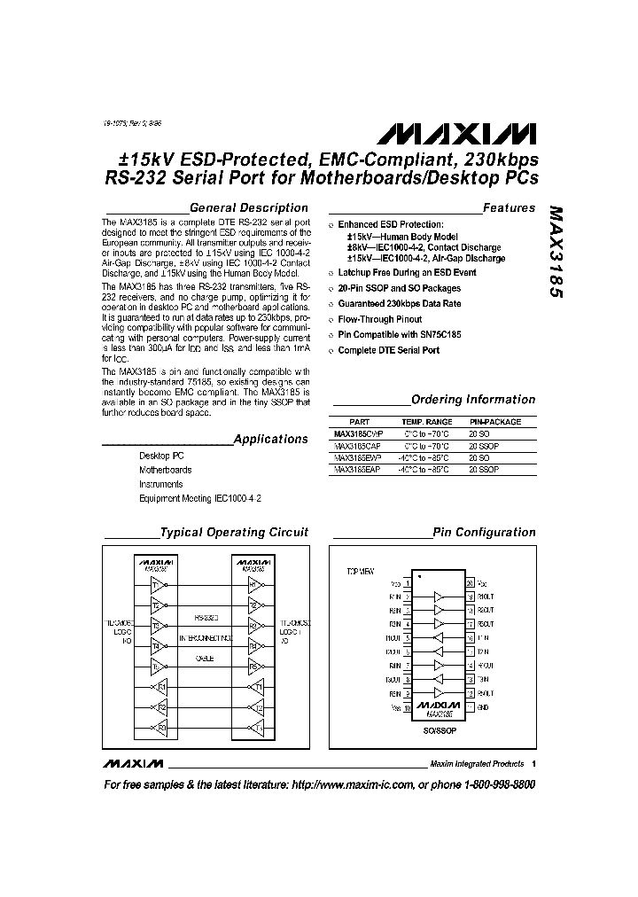MAX3185_123218.PDF Datasheet