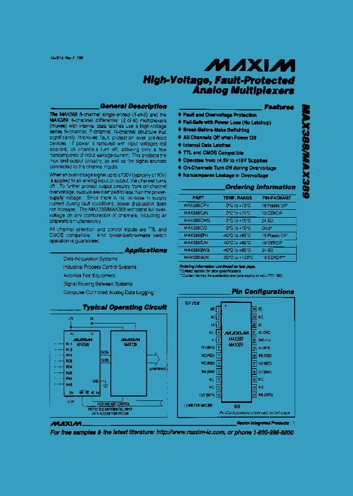 MAX388-MAX389_159382.PDF Datasheet