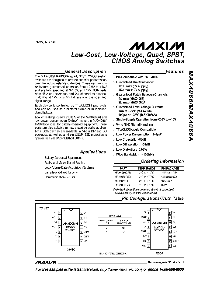 MAX4066_47265.PDF Datasheet