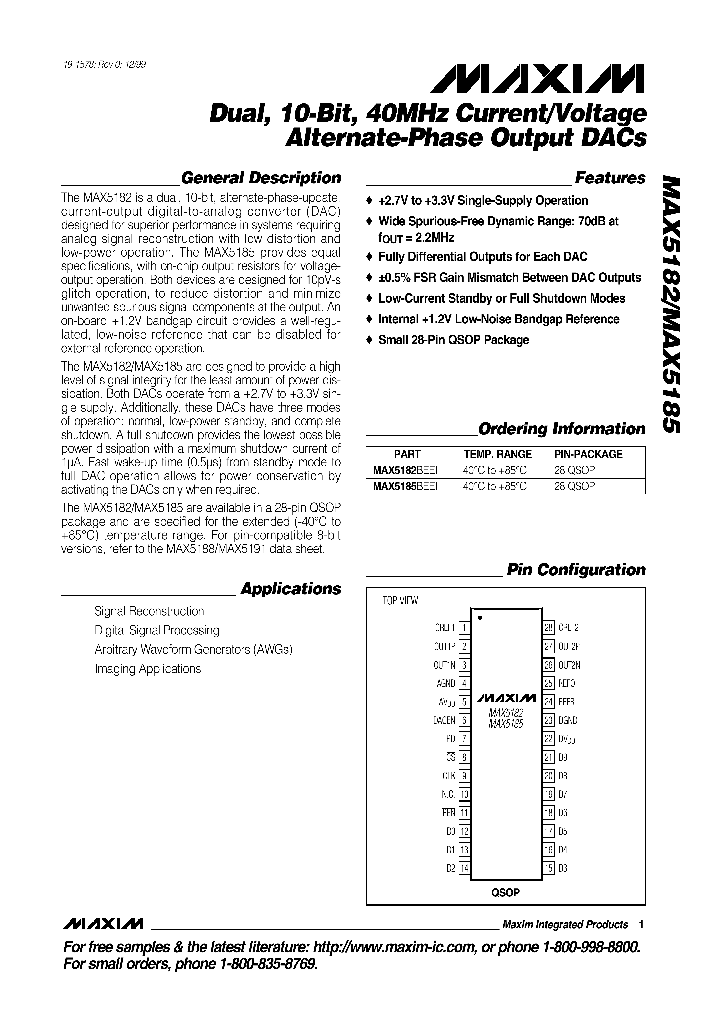 MAX5182_140695.PDF Datasheet