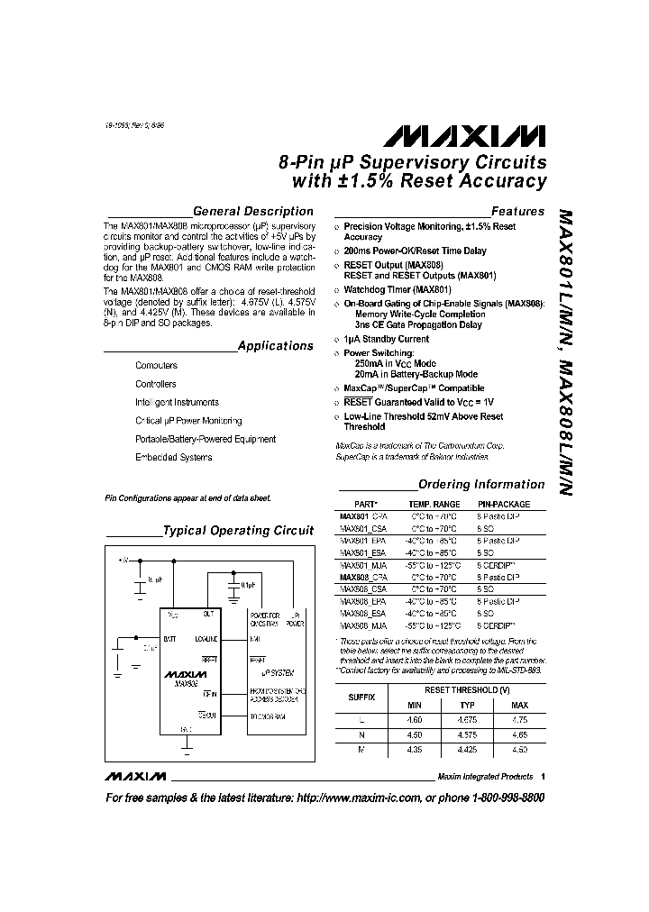 MAX801_3156.PDF Datasheet