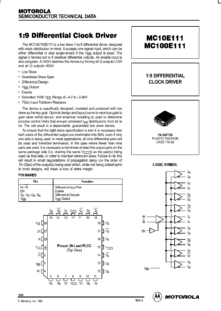 MC10E111FN_88307.PDF Datasheet