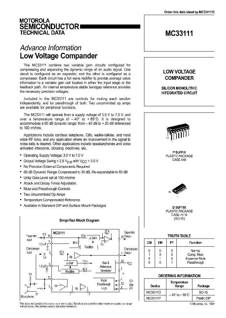 MC33111D_132455.PDF Datasheet