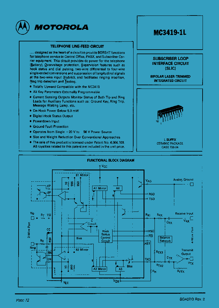 MC3419L1_142199.PDF Datasheet