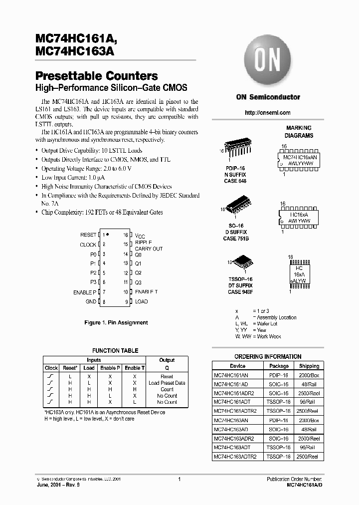 MC74HC161ADR2_18726.PDF Datasheet