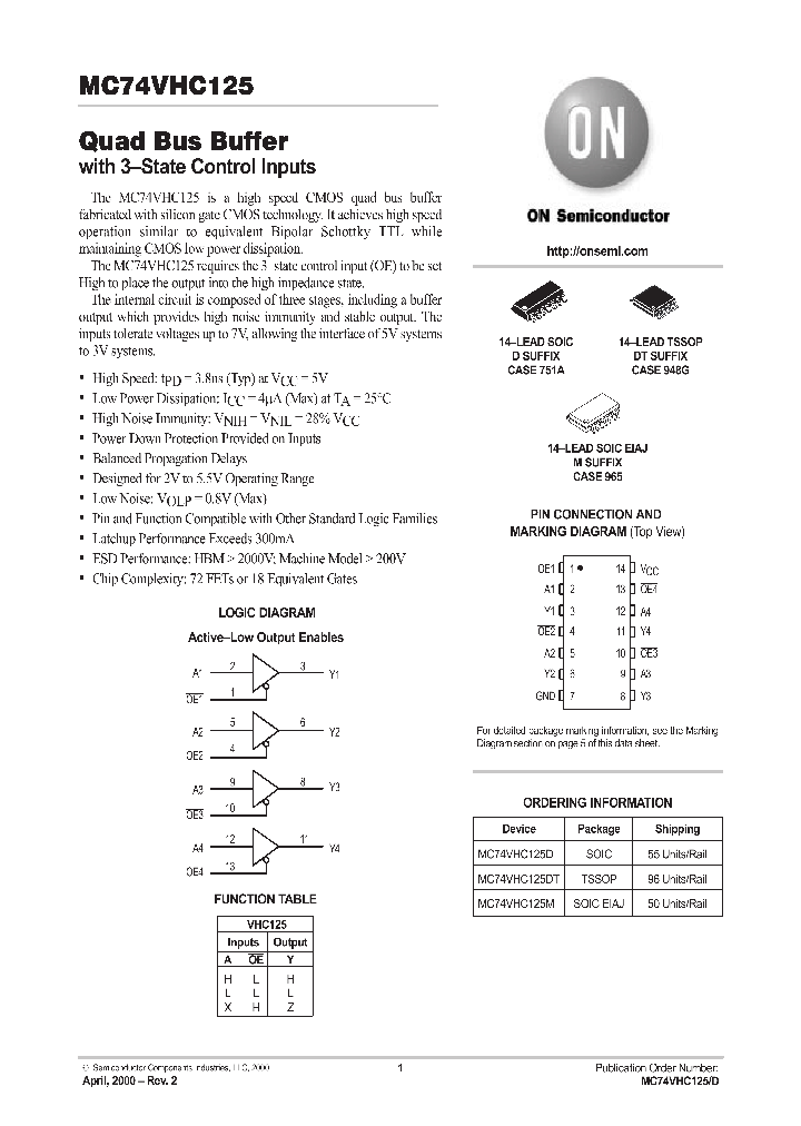 MC74VHC125_55399.PDF Datasheet