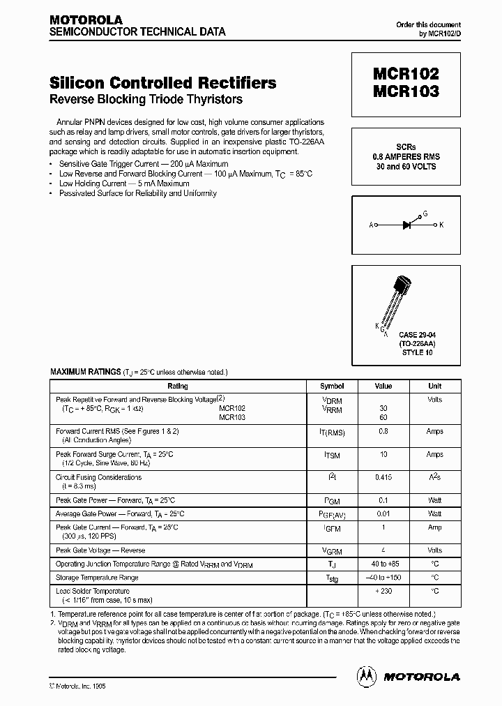 MCR103_172478.PDF Datasheet