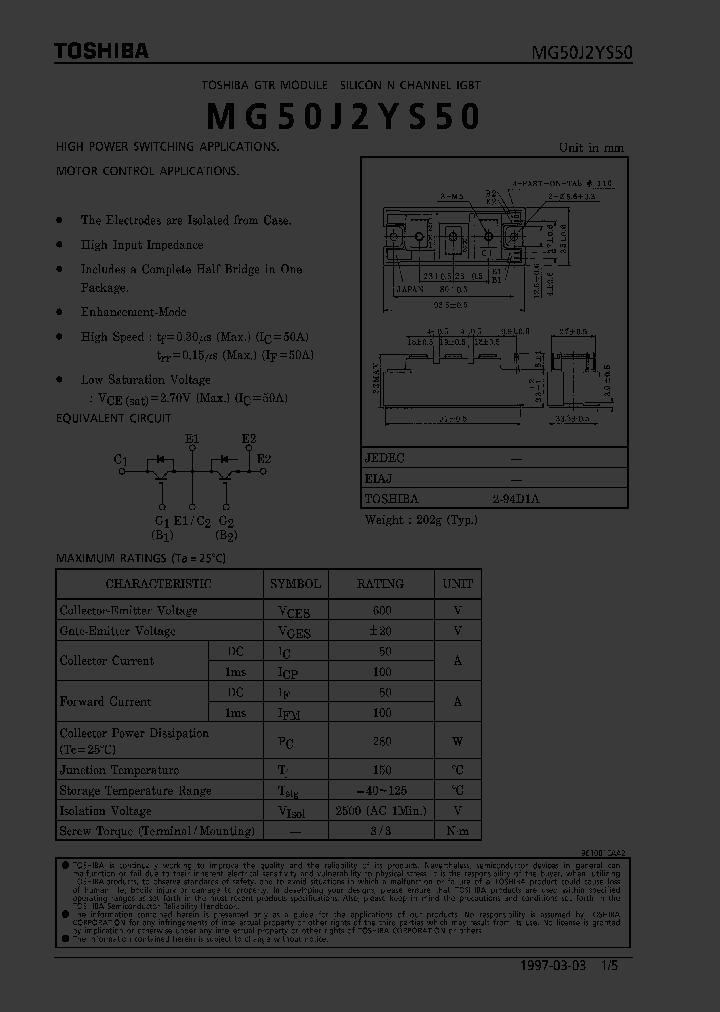 MG50J2YS50_44178.PDF Datasheet