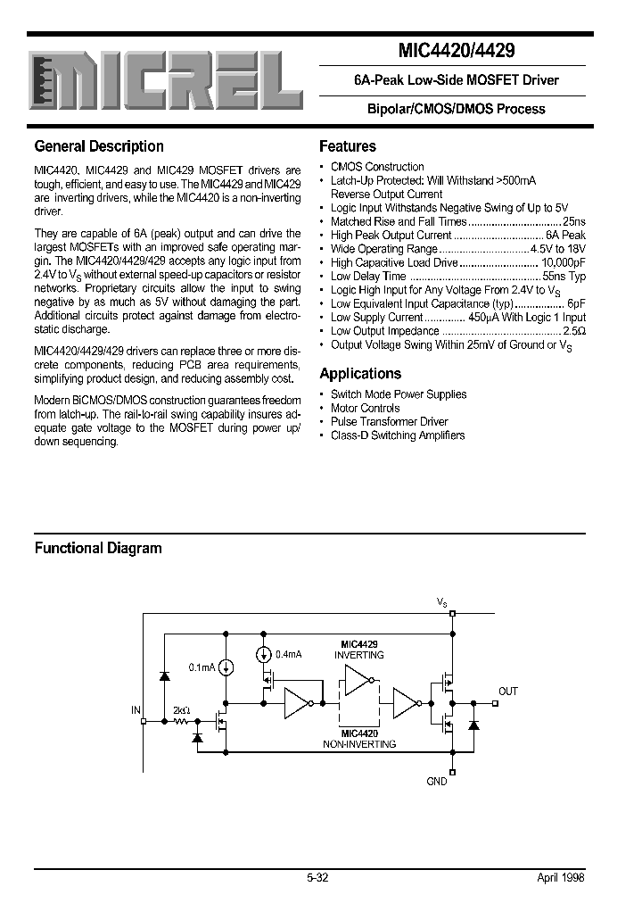 MIC4420_31680.PDF Datasheet