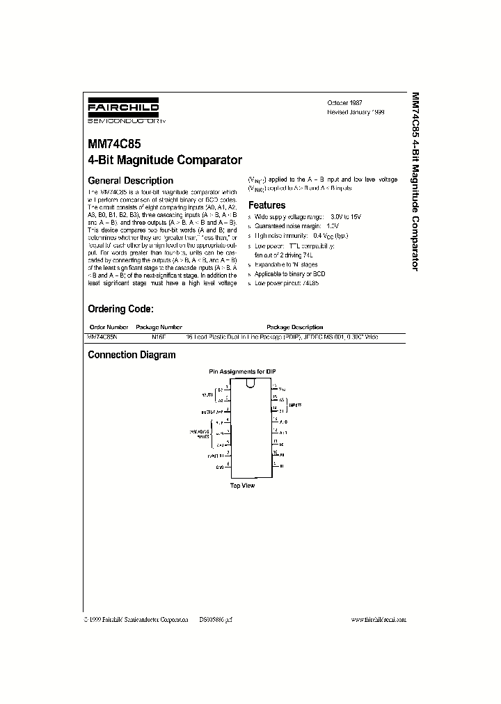 MM74C85_171798.PDF Datasheet