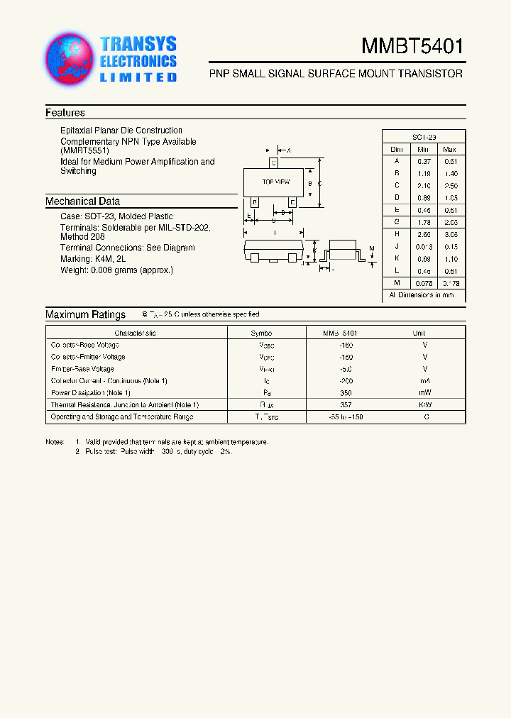 MMBT5401_163812.PDF Datasheet