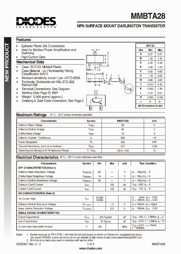 MMBTA28_72888.PDF Datasheet