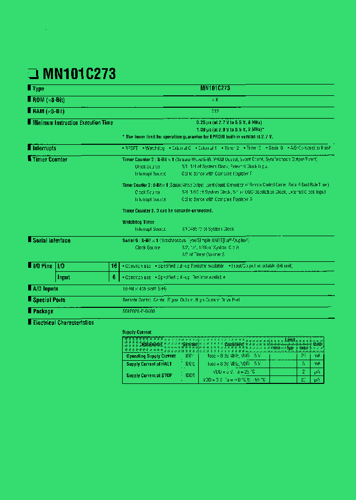 MN101C273_11746.PDF Datasheet