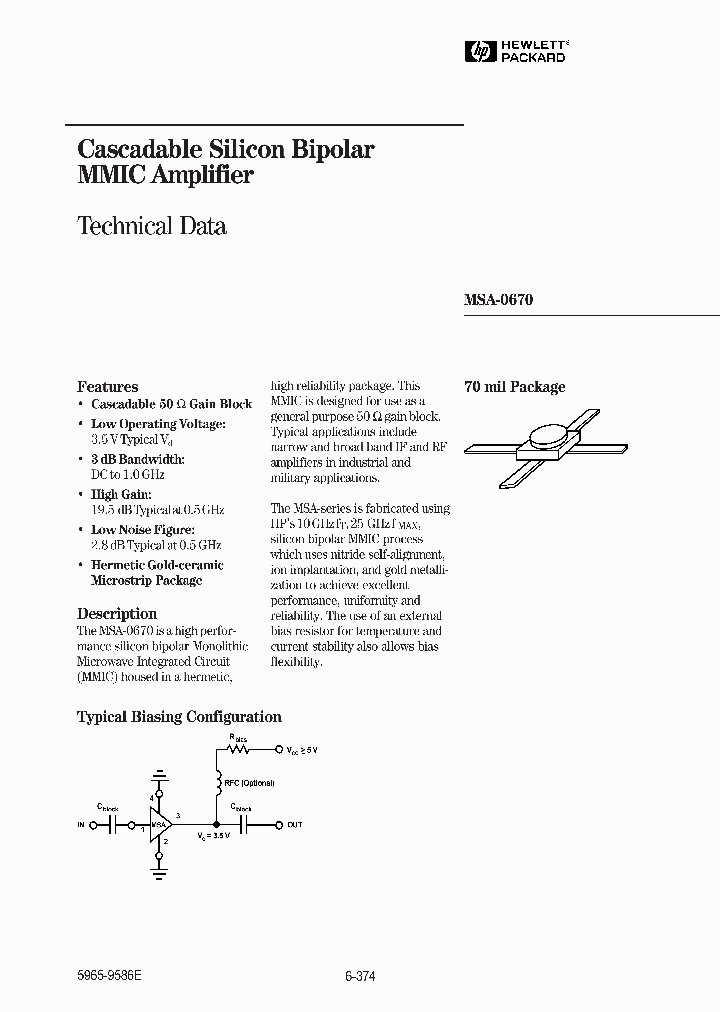 MSA-0670_32805.PDF Datasheet