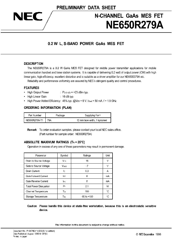 NE650R279A_167279.PDF Datasheet