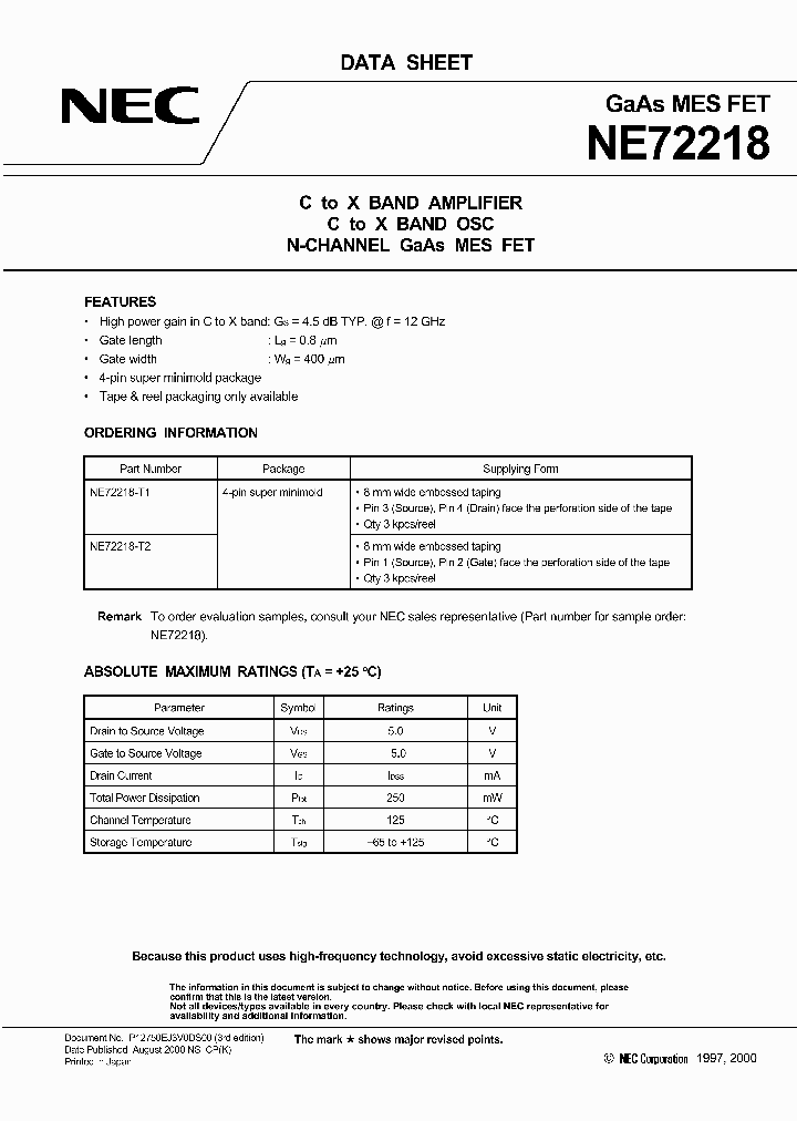NE72218_142014.PDF Datasheet