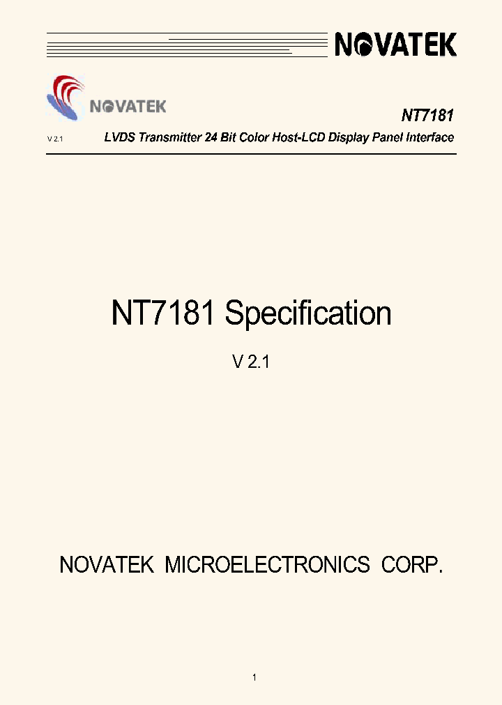 NT7181_185577.PDF Datasheet