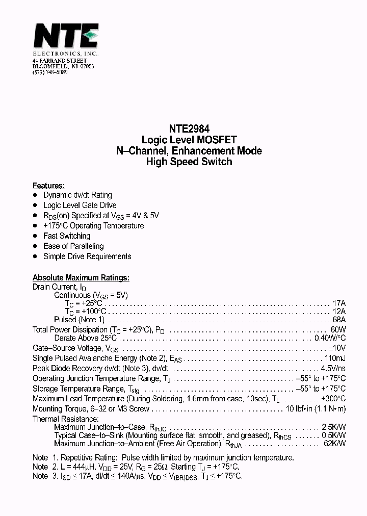 NTE2984_69896.PDF Datasheet