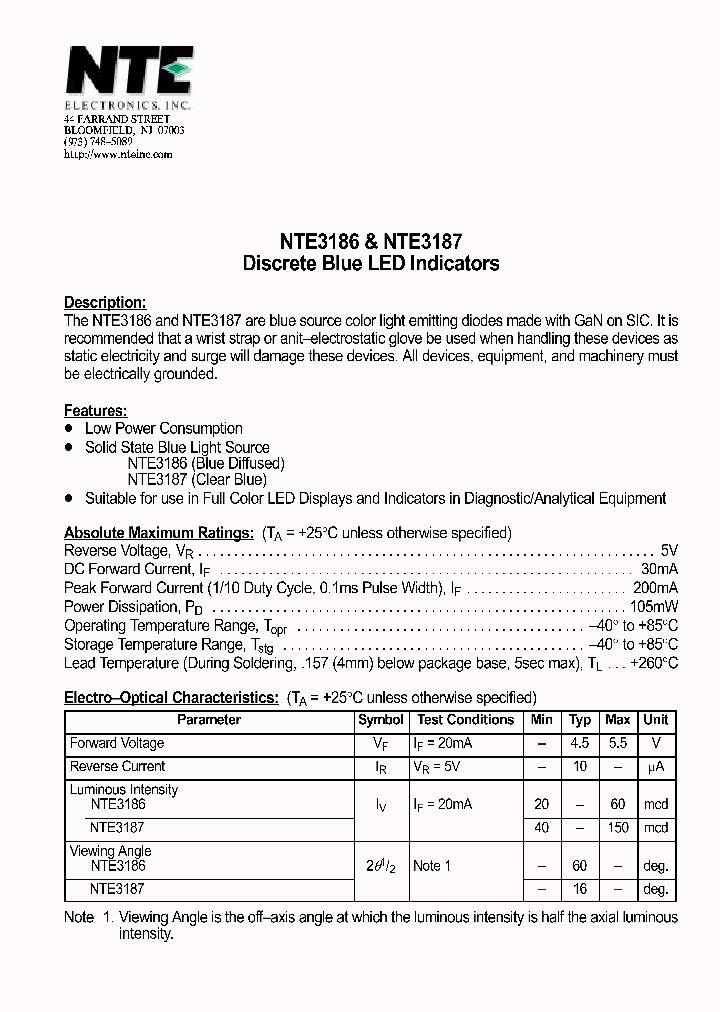 NTE3186_69934.PDF Datasheet