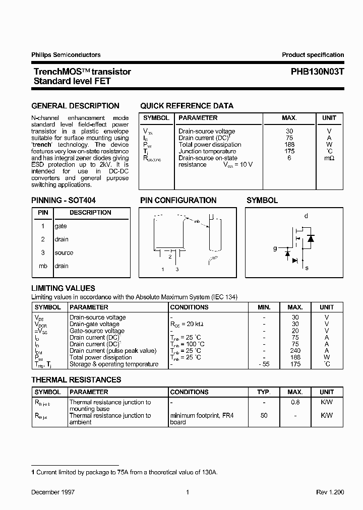 PHB130N03T_141291.PDF Datasheet