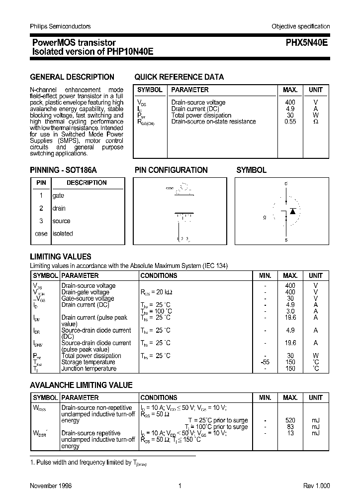 PHX5N40E_157222.PDF Datasheet