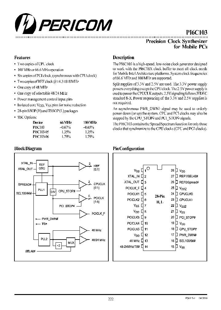 PI6C103_173285.PDF Datasheet