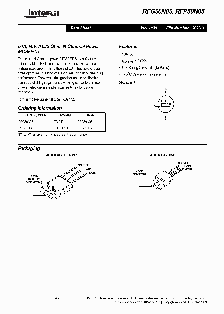 RFP50N05_154005.PDF Datasheet