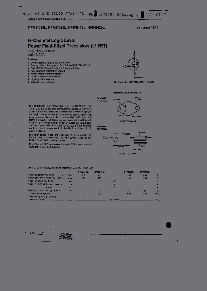 RFP8N18L_194527.PDF Datasheet