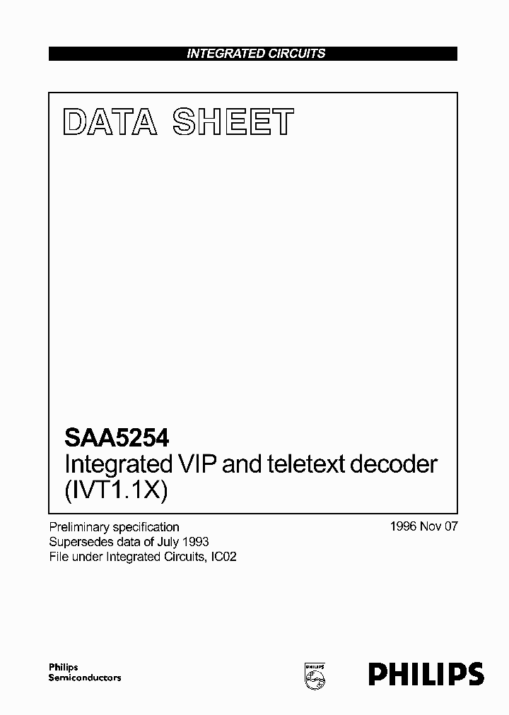 SAA5254_79058.PDF Datasheet