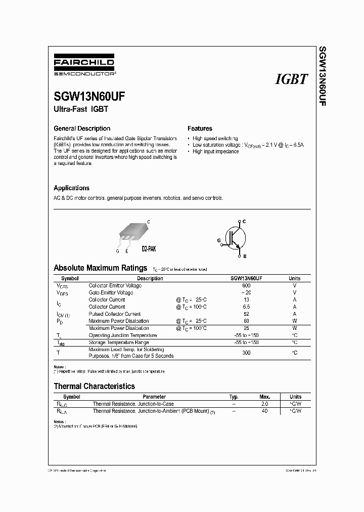 SGW13N60UF_53042.PDF Datasheet