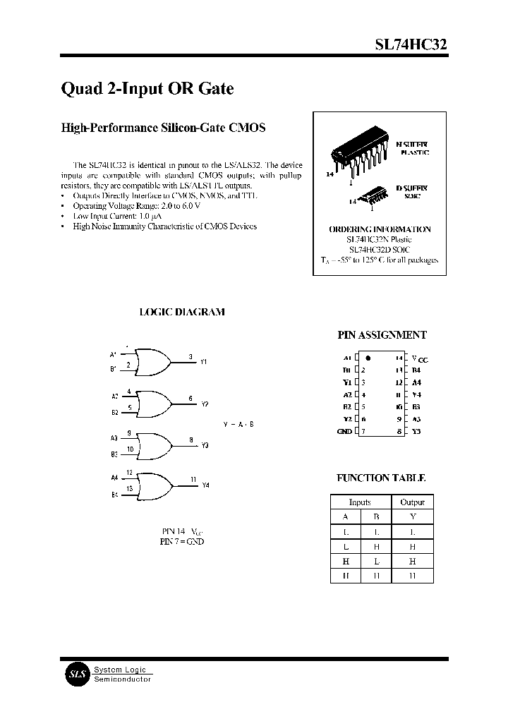 SL74HC32_18785.PDF Datasheet