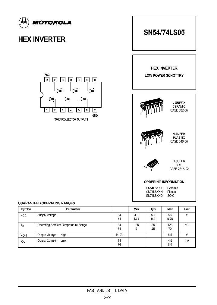 SN54LS05_184941.PDF Datasheet