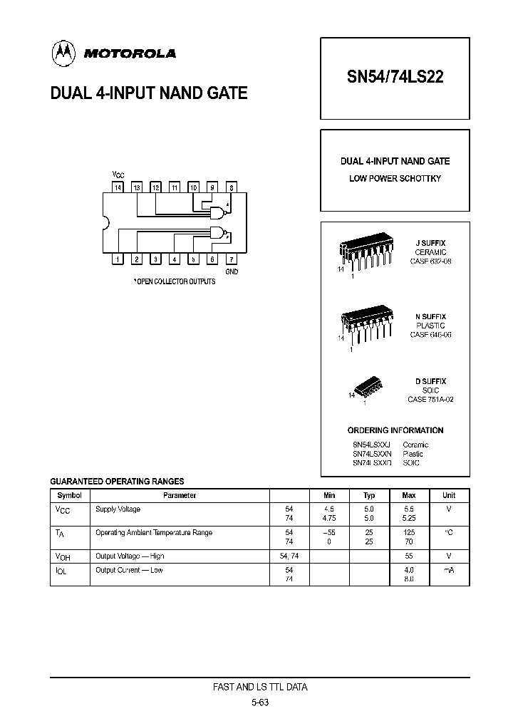 SN74LS22D_19173.PDF Datasheet