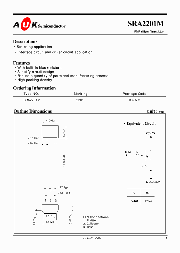 SRA2201M_95525.PDF Datasheet