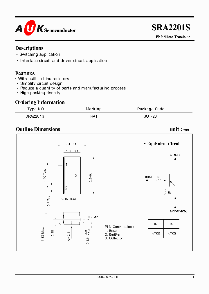 SRA2201S_95526.PDF Datasheet