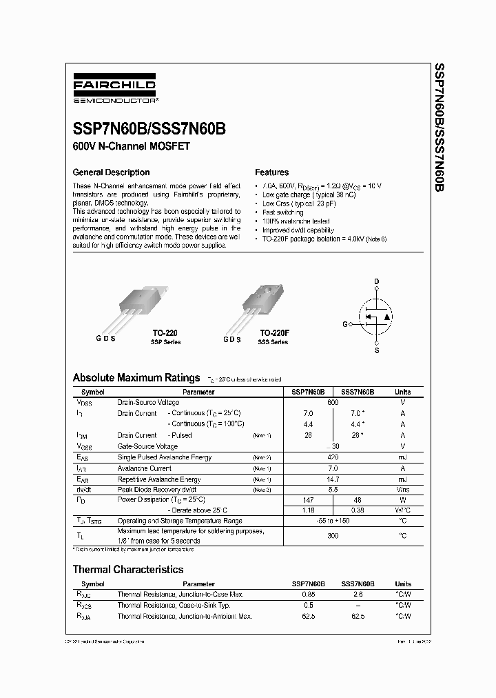SSP7N60_35829.PDF Datasheet