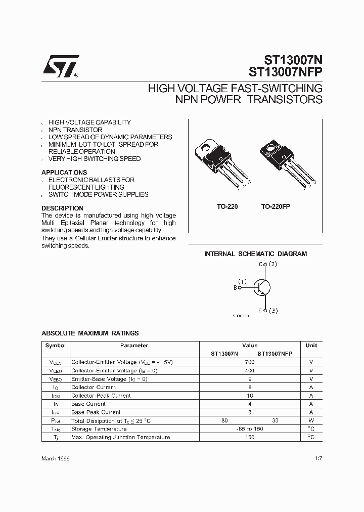 ST13007N_82971.PDF Datasheet